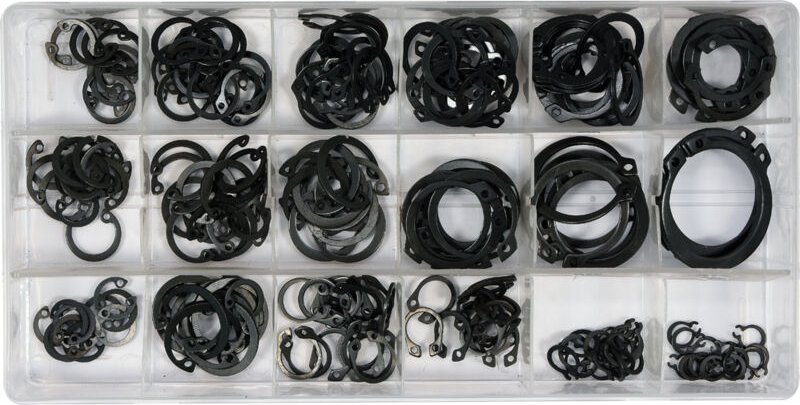 Yato - 225 Stück Seger-Ringe. Außen und innen. Gemischte Größen. YT-06882