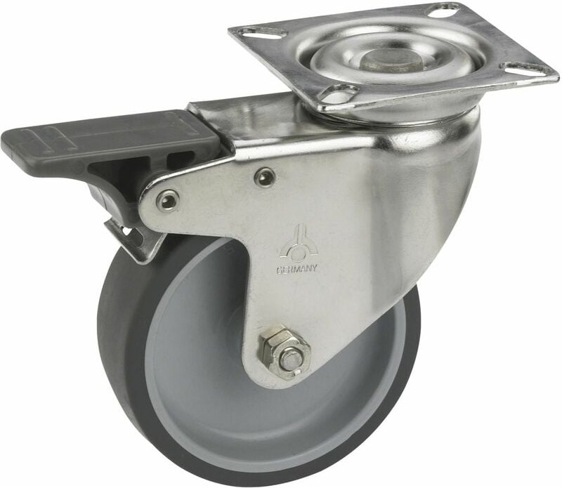 Dörner+helmer - Lenkrolle tpe Kunststoffrad ø 50mm Transportrolle Tragkraft 40kg Stahl verzinkt