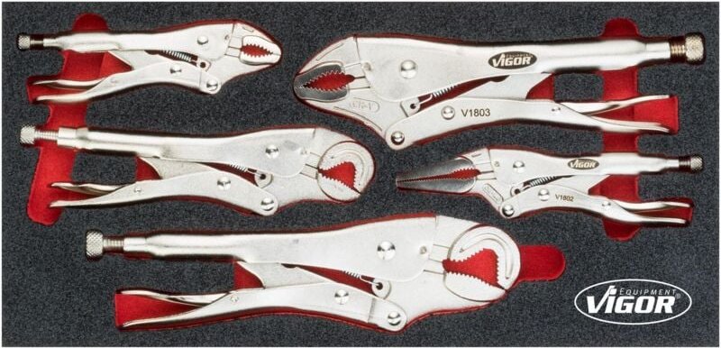 Grip-Zangen Satz, Anzahl Werkzeuge: 5 - Vigor