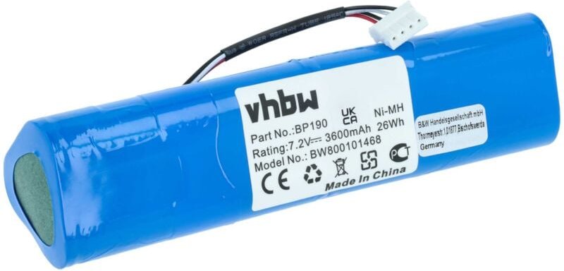 Vhbw - Akku Ersatz für Fluke B11432, BP190, BP-190 für Oszilloskop, Messgerät (3600mAh, 7,2V, NiMH)