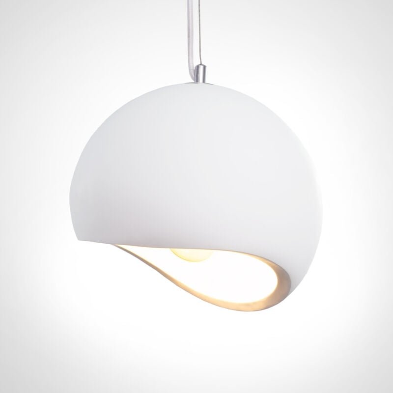 Paco Home - Pendelleuchte, E27, Lampe Für Wohnzimmer Esszimmer Küche, Höhenverstellbar Gips-Weiß, ohne Leuchtmittel