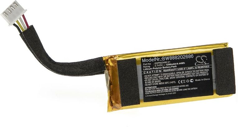 Vhbw - Akku kompatibel mit jbl Free Truly Charging Case Lautsprecher Boxen Speaker (1200mAh, 3,7V, Li-Polymer)