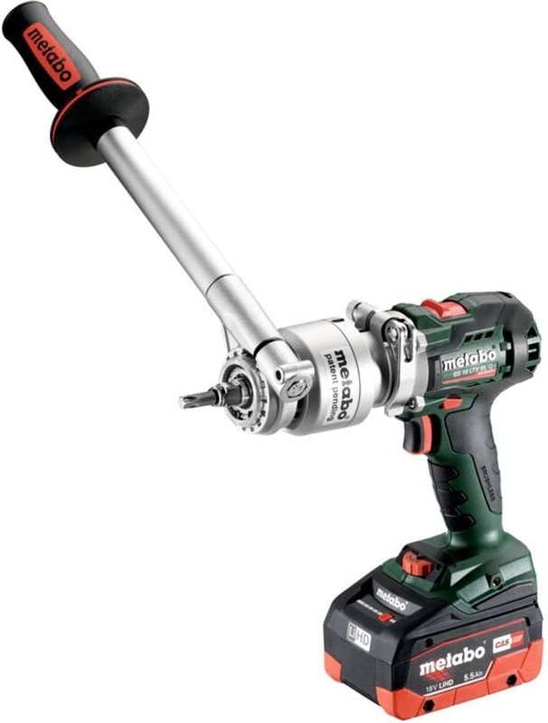 Metabo - Akku-Bohrschrauber bs 18 ltx bl q i x 145 l, 18V 2x5.5Ah LiHD + asc 145, incl. Drehmomentvorsatz PowerX3