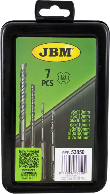 JBM - sds Plus Betonbohrer Case 7 (ø 5 - 12) 53850