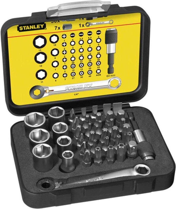 Stanley Zubehör - Schrauber-Bits-Set, 40-teilig 1-13-907