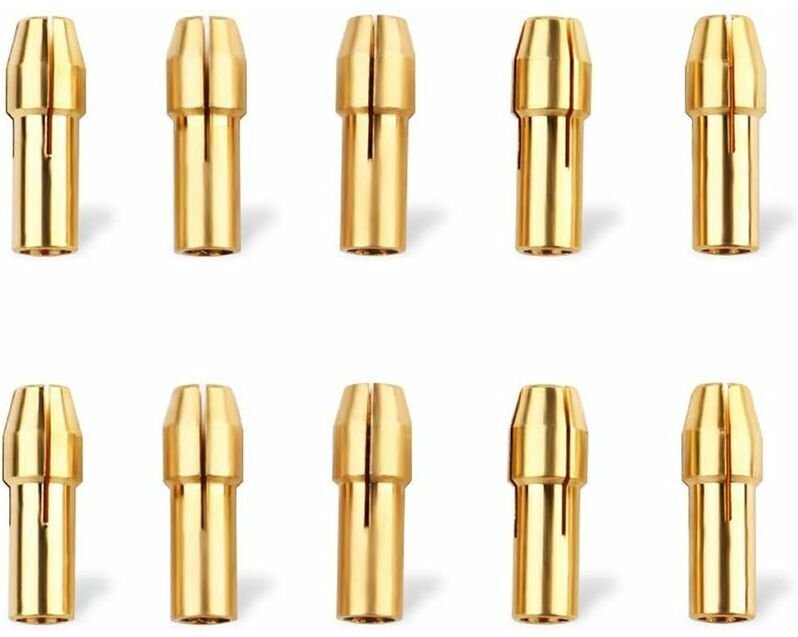 10 Stück 4,8-mm-Bohrfutter, Messing-Spannfutterschaft, Präzisions-Messingfutter, Mini-Spannzangenfutter, Spannfutter 0,5...