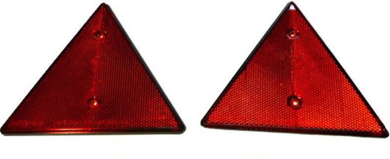 Set mit 2 Anhängerdreiecken 150 mm – Sicherheitsreflektoren – Konforme Beleuchtung für Wohnwagen und Anhänger