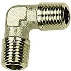 Winkelstück, außen/außen, M5, sw 9, Messing vernickelt - Riegler