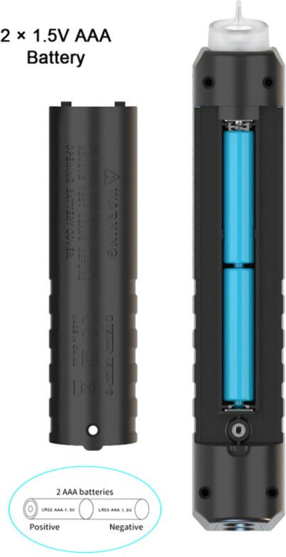 Multimetro digitale portatile a forma di penna con display a doppio colore da 1,9 pollici, misura TRMS, tensione, capaci...