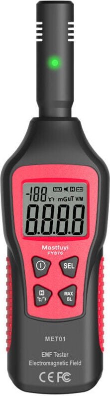 Einteiliger Kernstrahlungsdetektor Elektromagnetische Wellenstrahlungstester Strahlungsdosimeter (rot) -192 53,8 35 mm m...