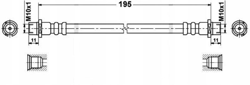Flexibler Bremsschlauch - Hinterachse - Opel Corsa C, OEM: 562302