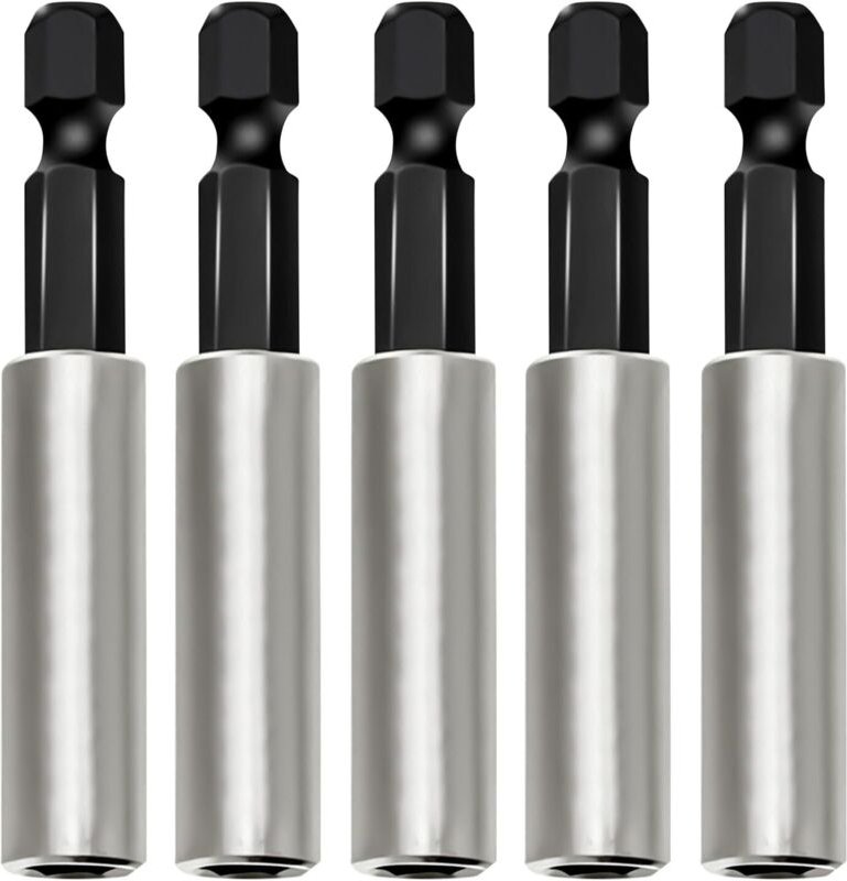 Stück 1/4 Zoll (60 mm) magnetischer Bithalter, magnetischer Schraubendreher-Bithalter aus Edelstahl, Schnellwechsel-Bitv...