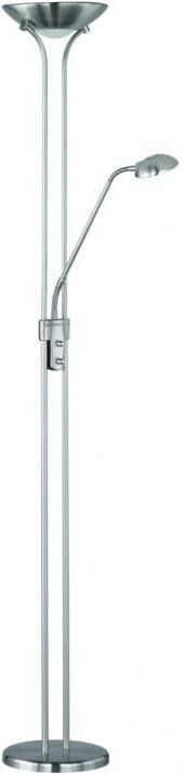 Spock LED-Stehlampe mit dimmbarem Nickel-Lesespot-Trio-Beleuchtung