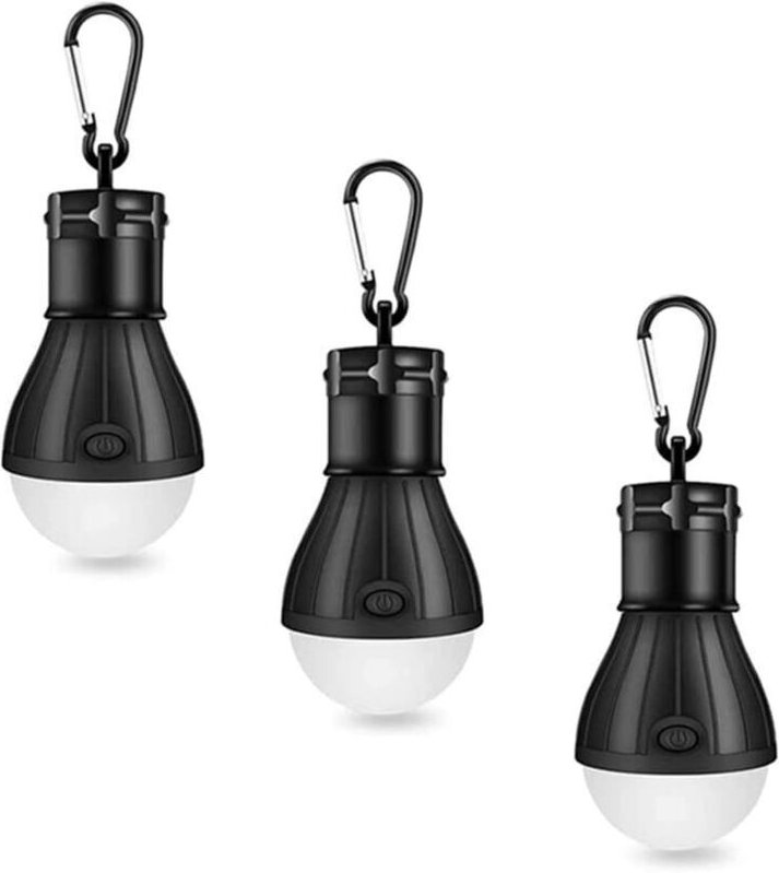 LED-Campinglaterne – Campinglaterne – Notlicht mit Karabinerhaken – Wasserdicht – Tragbar – Für Camping, Abenteuer, Ange...