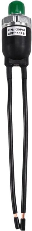 Druckschalter für Luftkompressor mit 12AWG-Kabeln, 12 v, 20 a, 1/4 npt, 120–150 psi