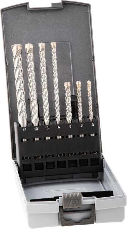 Force x Box SDS-Plus Hammerbohrer Satz Bohrer ø 6/8/10 mm hm 7-teilig - Alpen