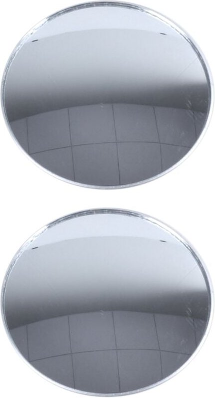 2X Silber Ton 3 Runde Rueckan Sicht Blinder Fleck fuer Auto