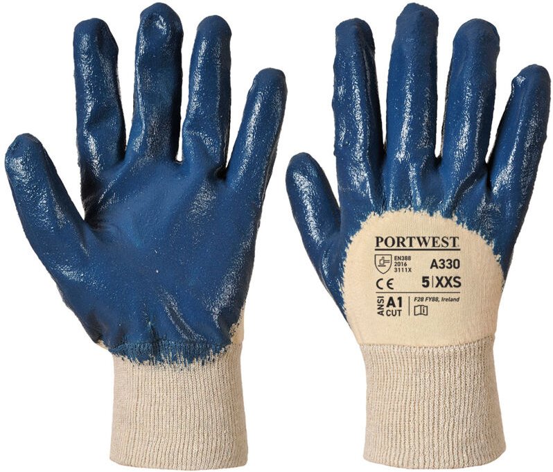 Nitril Belüfteter Handgelenkstrick - L - Marine - Portwest