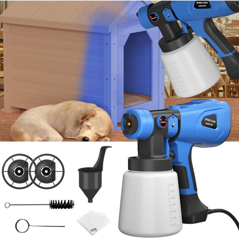 Dayplus - 1000ml Farbsprühsystem Wandfarbe Lacke Farbsprühgerät Elektrische Spritzpistole