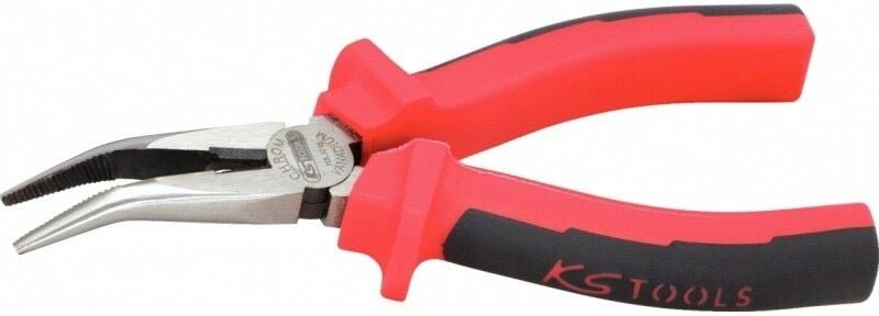 Zange mit halbrundem, abgewinkeltem Schnabel ks tools Zweikomponentengriff - 210 mm - 115.1019