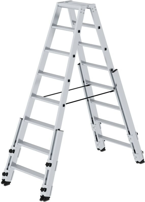 MUNK Stufen- Stehleiter treppengängig beidseitig begehbar 2x8 Stufen