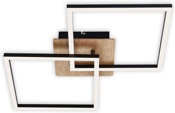 Led Deckenleuchte Dimmbar drehbar 24W schwarz Metall-Kunststoff Briloner