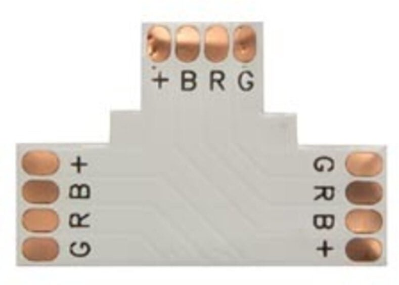 Velleman - flexibler platinen-steckverbinder - t-förmig - rgb-farbe - 10 mm