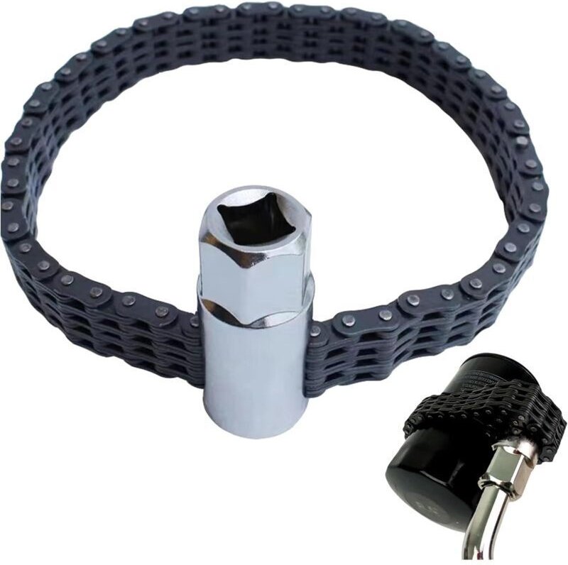 Ölfilterschlüssel: Kettenölfilterschlüssel, verstellbarer Ölfilterschlüssel, geeignet für Kfz-Reparaturen
