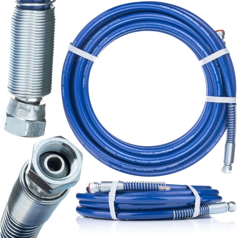 Rosfix Farbspritzschlauch 3/8" 10 m – 227 bar, drehbare Anschlüsse, konische Enden Abriebfest & flexibel Für Airlessgerä...