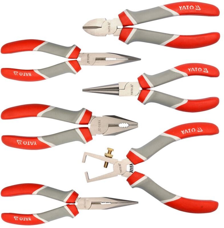 Spitz-, Rund-, Radio, Kombizange, Abisolierer, Seitenschneide 6-teilig