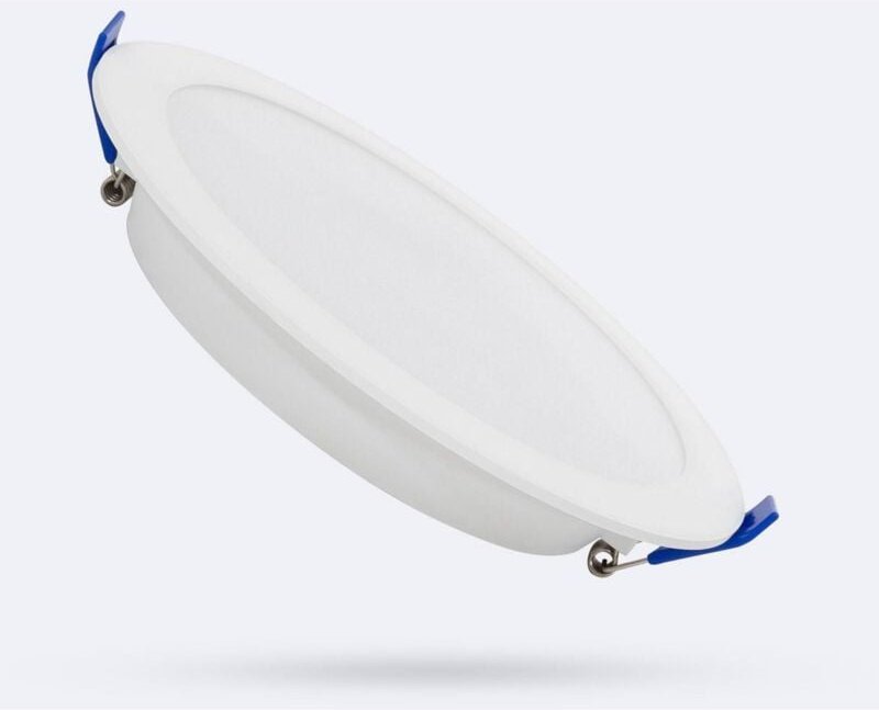 Efectoled - led Einbaustrahler flach 9W Rund solid Ausschnitt ø 125-135 mm 3000K Warmweiß