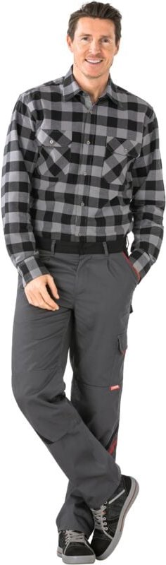 Thumbnail - Planam Highline Bundhose schiefer/schwarz/rot 46