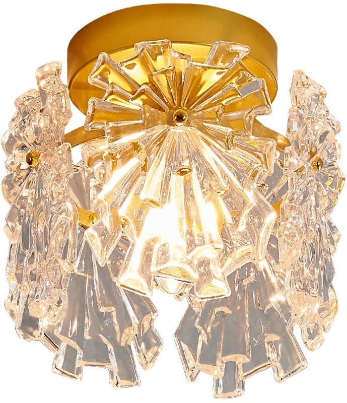 LED-Deckenleuchte, kleine elegante und moderne Kristall-Deckenleuchte, geeignet für Flure, Treppen und Wohnzimmer (Dreif...