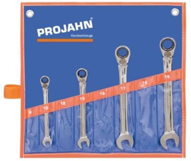 GearTech Schlüssel Satz 4tlg., umschaltbar, in Rolltasche, PR3993 - Projahn