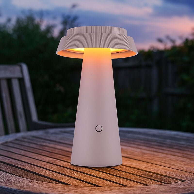 Thumbnail - Globo Lighting - led Solarlampe Gartenleuchte pink Touchdimmer Tischlampe Außenlampe Terrassenlampe, warmweiß, DxH 14 x ...