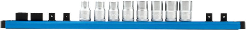 L+ sb 19 SL-08 Steckschlüsseleinsätze 1/2' auf Steckleiste 9-teilig
