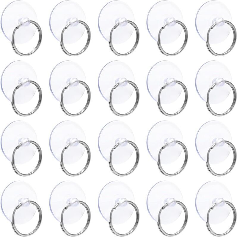 Lot de 20 crochets à ventouse avec boucles