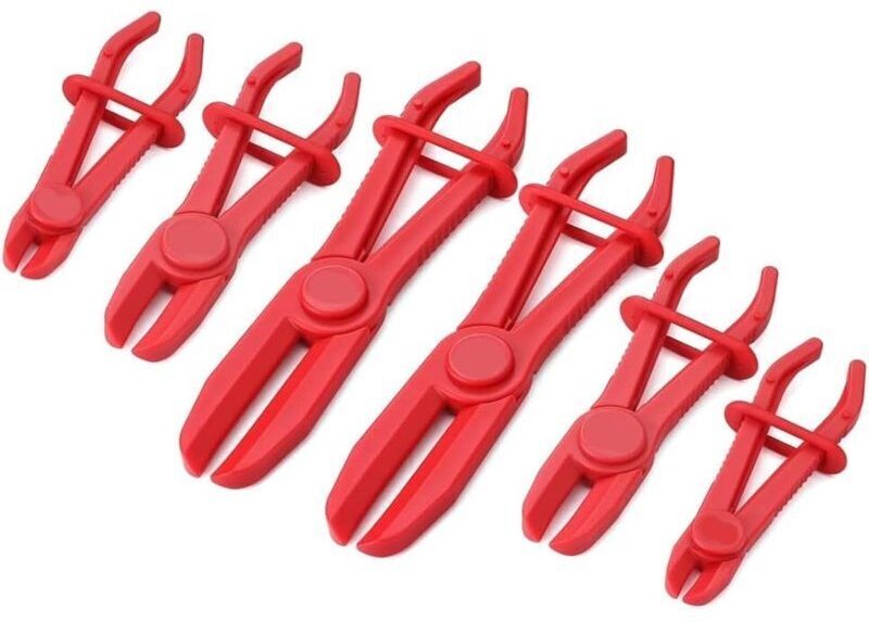 Schlauchschellen, 6er-Set – Schlauchschelle für Kraftstoffschläuche, flexibles Klemmwerkzeug, Schlauchschellenzange, für...