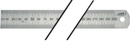 Helios Preisser - Stahlmaßstab Länge 2000 mm rostfreier Stahl biegsam Teilung a = mm/mm