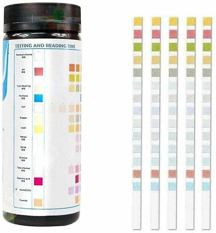 Ulisem 14-in-1 Trinkwasser-Testset, Wasserqualitätstest für Brunnen- und Leitungswasser, 50/100 Stück