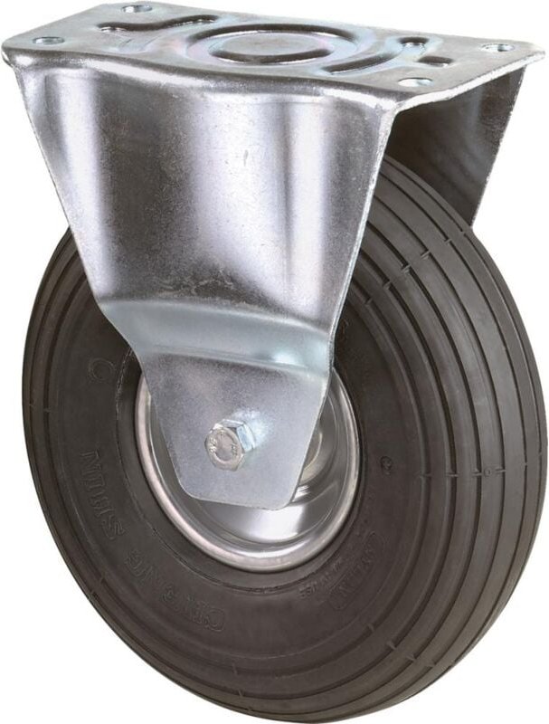 Thumbnail - Bs Rollen - Bockrolle mit Anschraubplatte Gummi Luftrad 260 mm 130 kg - L410.C90.260