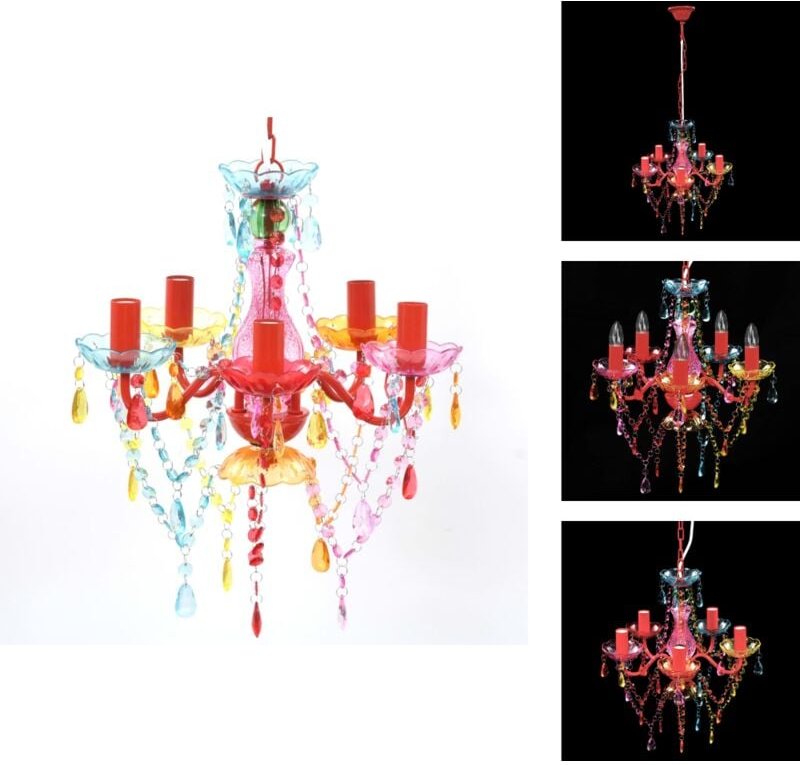 Vidaxl - Kronleuchter - Living Kronleuchter 5 Glühbirnen Mehrfarbig - Mehrfarbig