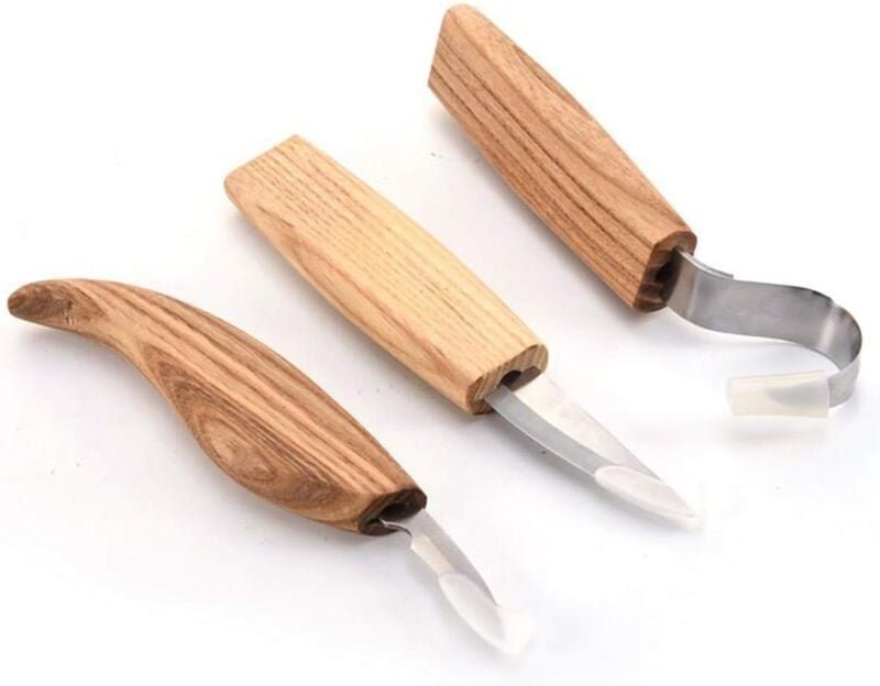 Thumbnail - Holzschnitzwerkzeug-Set, 3-in-1-Holzschnitzset, inklusive Meißelhaken, Weißmeißel, Splittermeißel