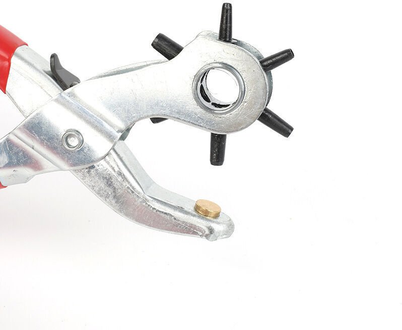 Lochzange für Gürtel, Leder, Armbänder und Karton. Hergestellt in Deutschland. Stanzt mit 6 Lochungen: 2/2,5/3/3,5/4/4,5...