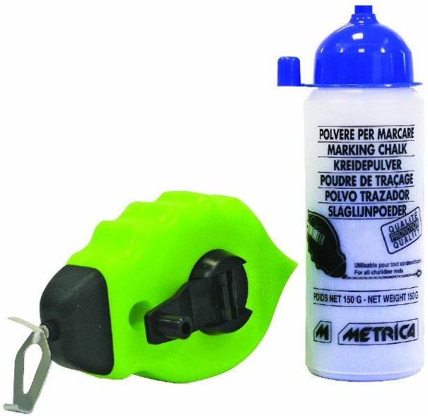 Schlagschnurgerät 25 Meter Schnur inkl. 150 Gramm blaues Pulver