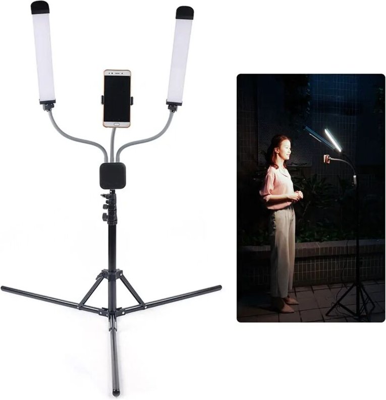 LED Make-up Licht Wimpernverlängerung Lampe Kosmetik Nagelstudioleuch Lampe USB + Handyhalter