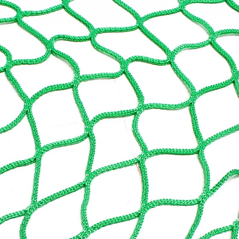 Wiltec Ladungssicherungsnetz 3x3 m Grün Masche 4,5x4,5 cm Stärke 3 mm Polypropylen Transportnetz für Anhänger mit Randkö...