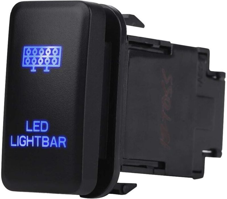 Thumbnail - LED-Lichtleisten-Wippschalter, EIN-AUS-LED-Licht, 12 v, blaue led, automatisches Ein- und Ausschalten, Wippschalter für ...