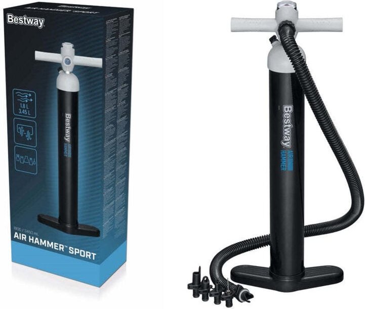 High pressure hand pump with manometer 5 adapters