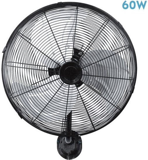 Reef Wandventilator 60w schwarz/silber 40d 3 Geschwindigkeiten einstellbar und oszillierend